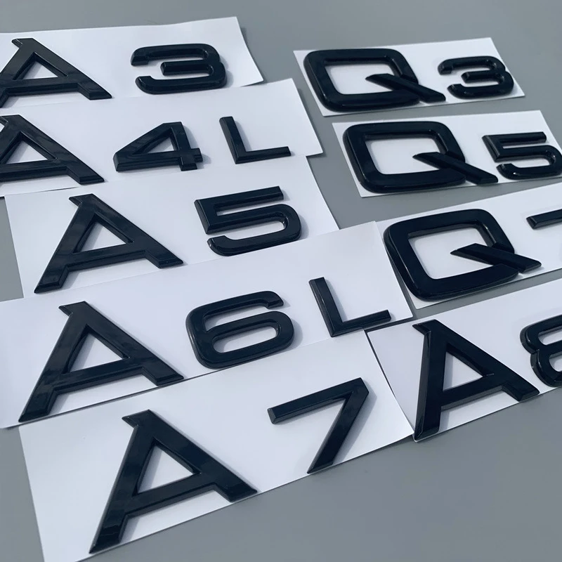 NEW Shiny Glossy Black 1.8T 2.0T 2.4 2.8 3.0T 3.2 3.6 4.2 A3 A4L A5 A6L A7 A8L Q3 Q5 Q7 Car Emblem Trunk Badge Sticker for Audi
NEW Shiny Glossy Black 1.8T 2.0T 2.4 2.8 3.0T 3.2 3.6 4.2 A3 A4L A5 A6L A7 A8L Q3 Q5 Q7 Car Emblem Trunk Badge Sticker for Audi
