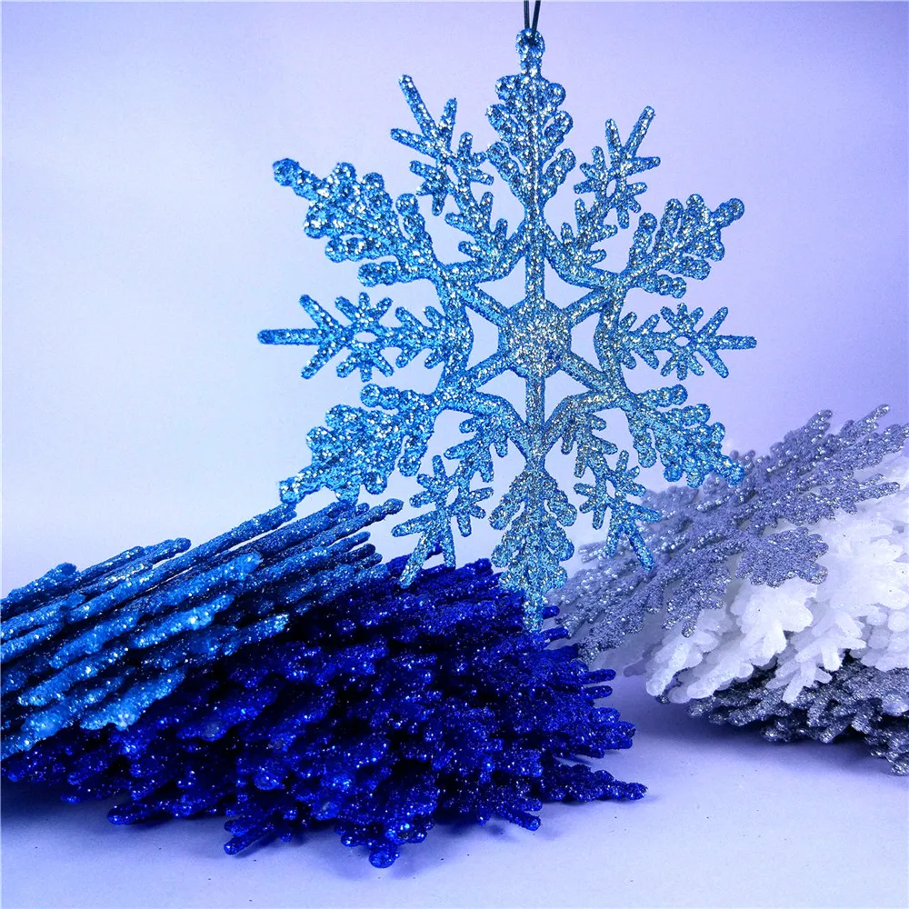 

32pcs 10cm Fake Snowflake Christmas Tree Ornament Children Birthday Party Supplies Decorations Instant Snow For Frozen Party
