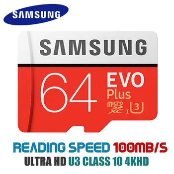 Original SAMSUNG Micro SD card 32GB 64GB Class 10 Memory Card EVO+ EVO Plus microSD 128GB 256GB TF Card SDXC cartao de memoria
Original SAMSUNG Micro SD card 32GB 64GB Class 10 Memory Card EVO+ EVO Plus microSD 128GB 256GB TF Card SDXC cartao de memoria