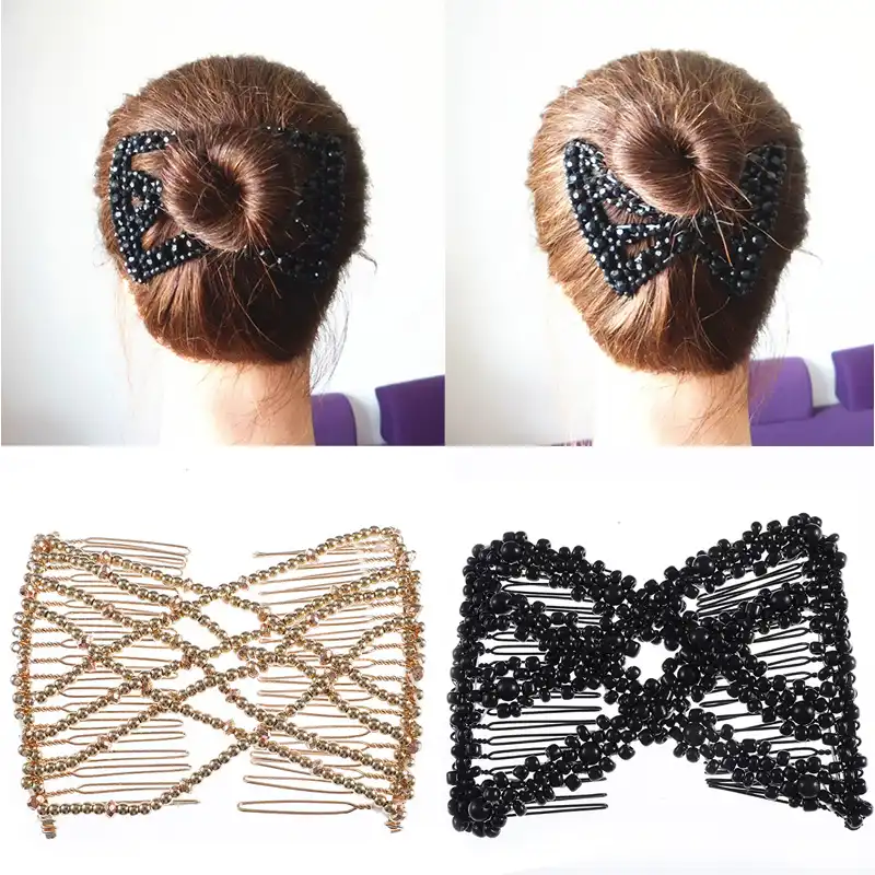 Mism Women Diy Hair Comb High Elasticity Hair Accessories Double