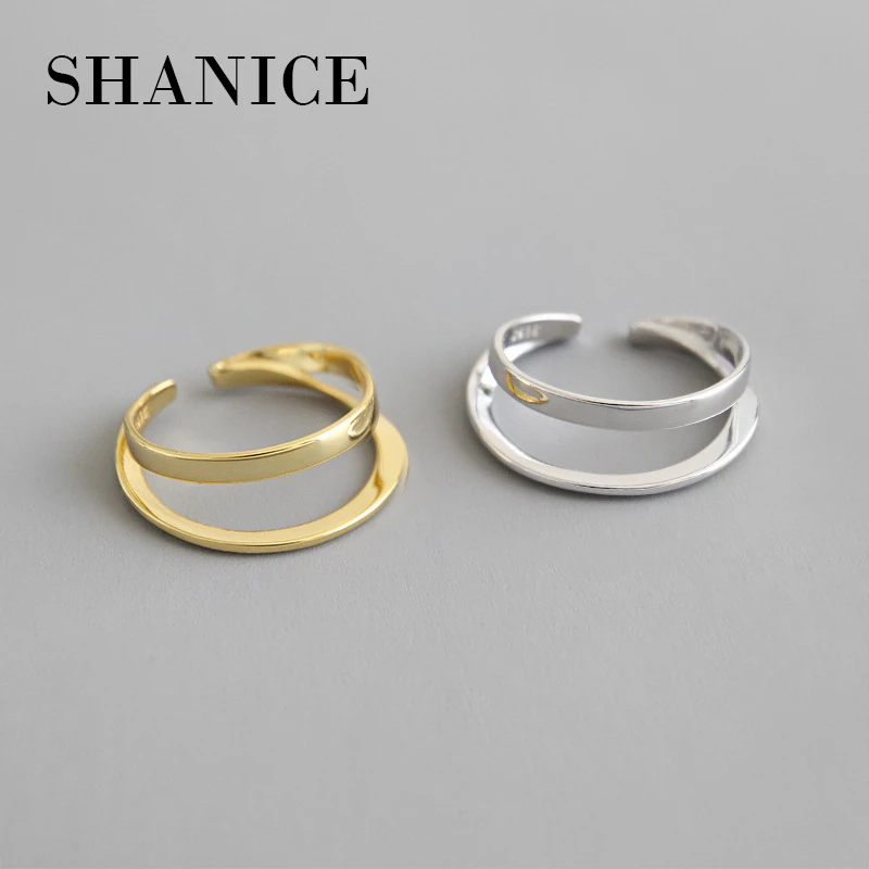 SHANICE INS 925 Sterling Silver Open Ring Women INS minimalist double-layer line smooth Rings for Women Punk Style Bijoux Femme
SHANICE INS 925 Sterling Silver Open Ring Women INS minimalist double-layer line smooth Rings for Women Punk Style Bijoux Femme