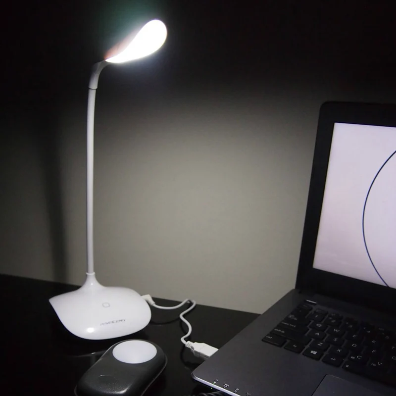 Simple Mini Indoor Adjustable USB Rechargeable Touch Sensor LED Reading Light Desk Table Lamp With 3 Level Adjustable Brightness