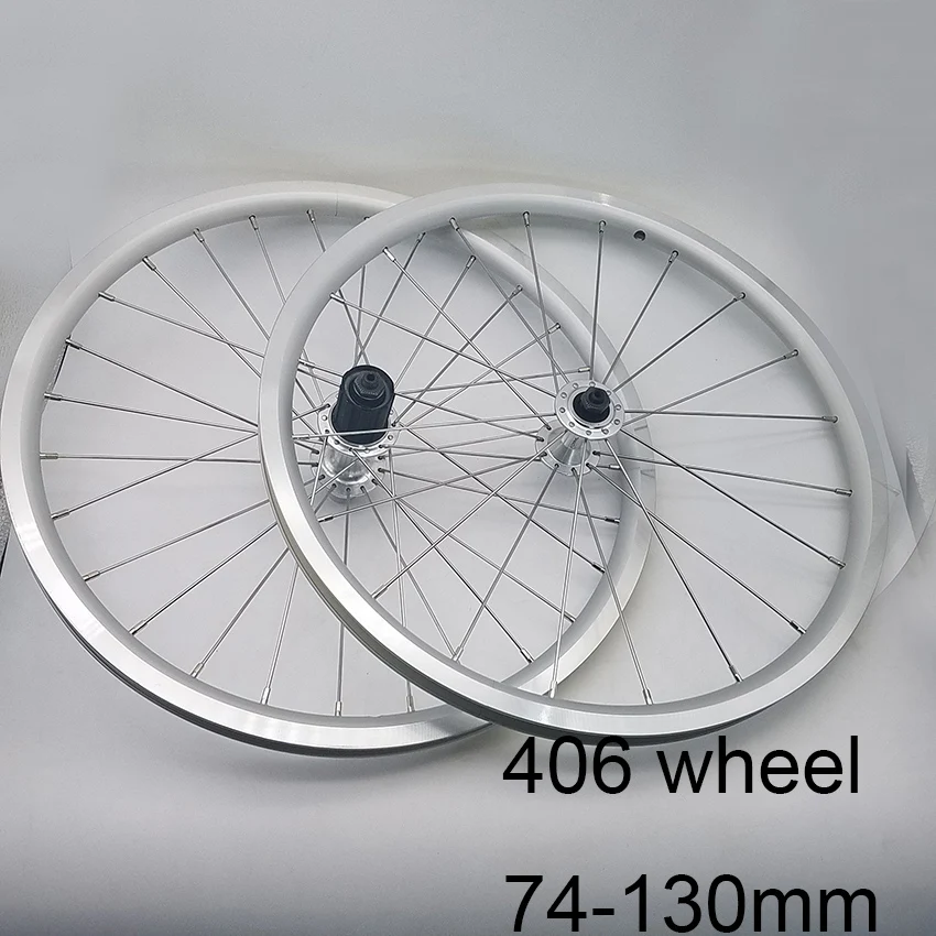 20 inch bike wheel set 406 bicycle wheel for dahon steel balll hub Stainless steel spokes 74mm 130mm for folding bike
20 inch bike wheel set 406 bicycle wheel for dahon steel balll hub Stainless steel spokes 74mm 130mm for folding bike