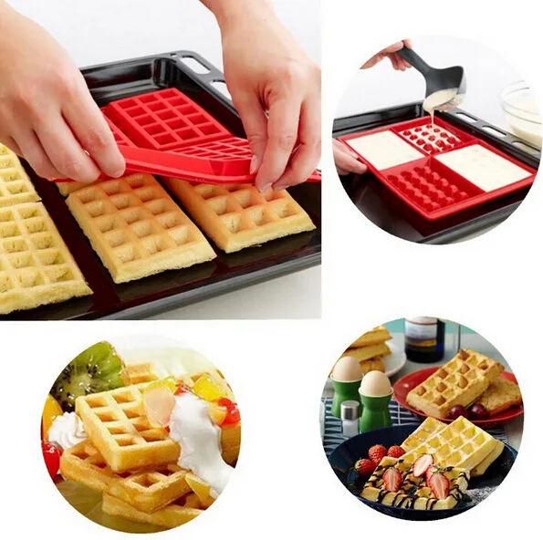 Silica gel hot waffles loose cake cake cake baking tools DIY 4 even square oven
Silica gel hot waffles loose cake cake cake baking tools DIY 4 even square oven