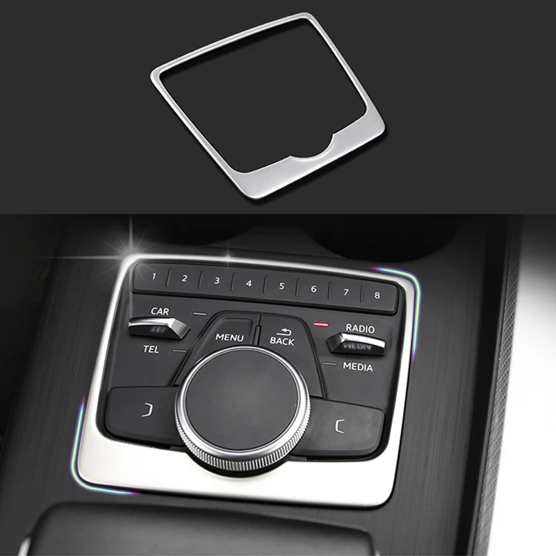 car accessories Stainless Steel Center Multi-media Buttons Frame Cover Trim For Audi A4 B9 17-18 & A5 2018
car accessories Stainless Steel Center Multi-media Buttons Frame Cover Trim For Audi A4 B9 17-18 & A5 2018