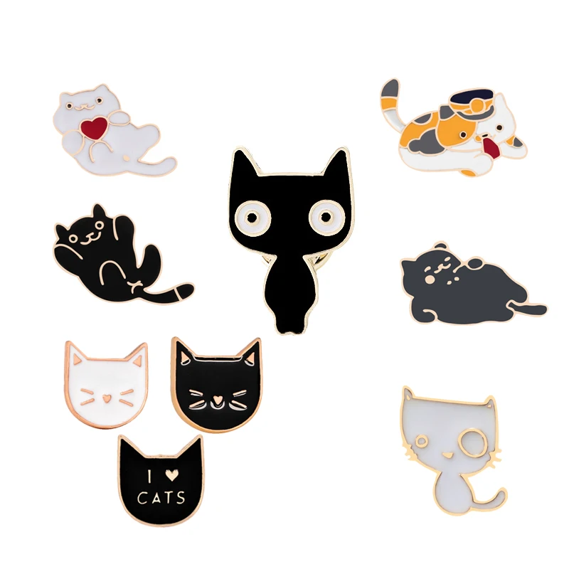 Cute Cartoon Brooch Black White Cat Badge Women Men Couple Denim Shirt Lapel Button Pin Cartoon Animal Pins Jewelry Gift For Kid
Cute Cartoon Brooch Black White Cat Badge Women Men Couple Denim Shirt Lapel Button Pin Cartoon Animal Pins Jewelry Gift For Kid
