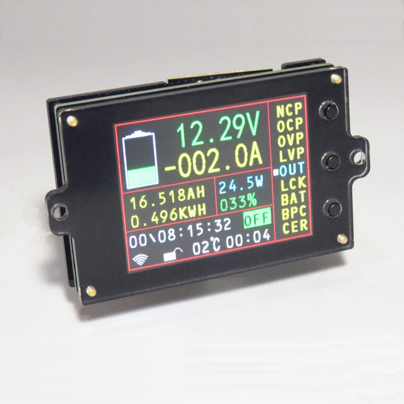 100A wireless DC volt AMP power meter Battery Monitor capacity Coulomb counter
