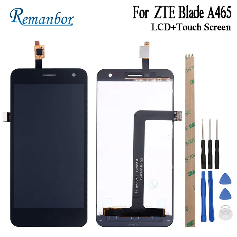 Remanbor For ZTE Blade A465 LCD Display And Touch Screen 5.0 Inch Assembly Repair Parts For ZTE Blade A465 With Tools +Adhesive
Remanbor For ZTE Blade A465 LCD Display And Touch Screen 5.0 Inch Assembly Repair Parts For ZTE Blade A465 With Tools +Adhesive