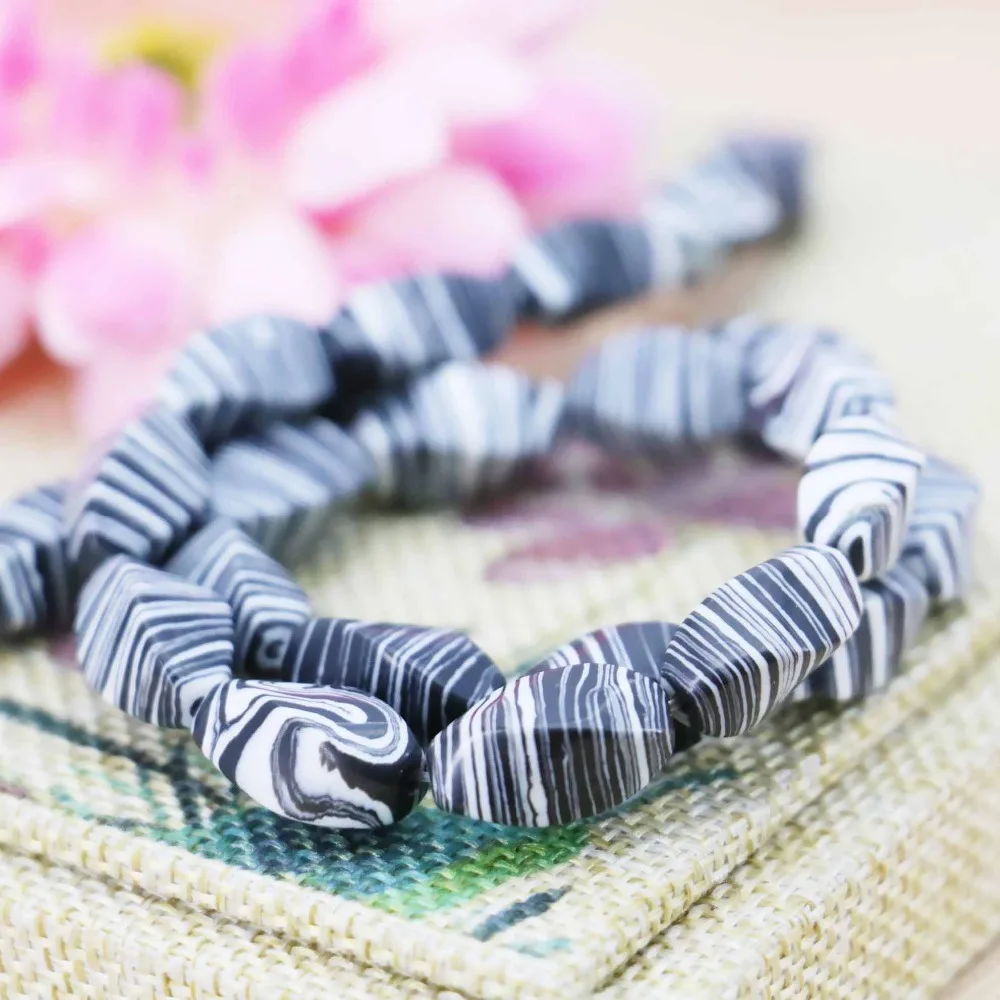 7*15mm Black Warp Zebra Turkey loose DIY beads Women Jewelry crafts making design 15inch Girls Gifts stone For Necklace Bracelet
7*15mm Black Warp Zebra Turkey loose DIY beads Women Jewelry crafts making design 15inch Girls Gifts stone For Necklace Bracelet