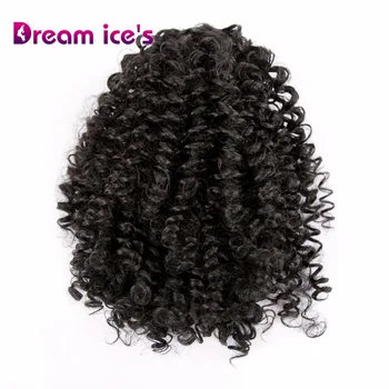 Dream ice's long synthetic kinky curly hair bun afro puff ponytail chignon with clips in hair extension small wigs
Dream ice's long synthetic kinky curly hair bun afro puff ponytail chignon with clips in hair extension small wigs