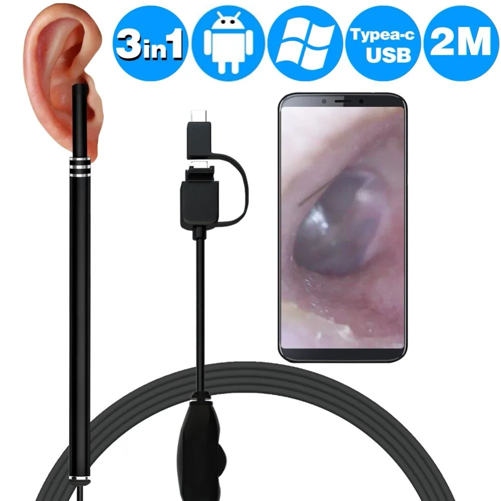 3 in 1 Ear Cleaning Endoscope High Definition Visual Earpick Ear Spoon Mini Camera Ear Cleaner Health Care USB Tool Medical Home
3 in 1 Ear Cleaning Endoscope High Definition Visual Earpick Ear Spoon Mini Camera Ear Cleaner Health Care USB Tool Medical Home