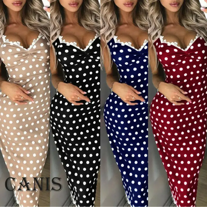 New 2019 Women Summer Boho Short Maxi Dress Ladies Evening Party Beach Dresses Polka Dot High Waist Sundress
New 2019 Women Summer Boho Short Maxi Dress Ladies Evening Party Beach Dresses Polka Dot High Waist Sundress