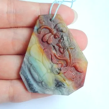 Birthday gift,Natural Gemstone,Carved Amazonite Flower Pendant Bead, Jewelry Gift Gem Customized,53x44x5mm,17.7g
Birthday gift,Natural Gemstone,Carved Amazonite Flower Pendant Bead, Jewelry Gift Gem Customized,53x44x5mm,17.7g