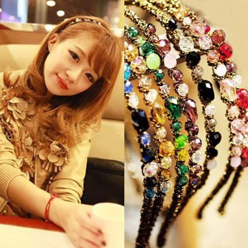 Hairbands Non-slip Bezel Colorful Rhinestone Flower Water Ripple Hair Hoop Headband for Women Hair Band Hair Accessories
Hairbands Non-slip Bezel Colorful Rhinestone Flower Water Ripple Hair Hoop Headband for Women Hair Band Hair Accessories