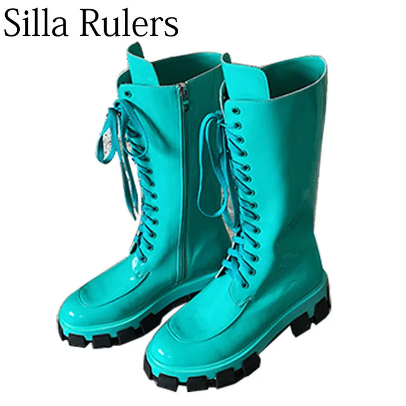 2019 Runway Thick bottom Knight boots woman round toe lace up mid-calf woman boots runway flat heel martin boots for woman
2019 Runway Thick bottom Knight boots woman round toe lace up mid-calf woman boots runway flat heel martin boots for woman