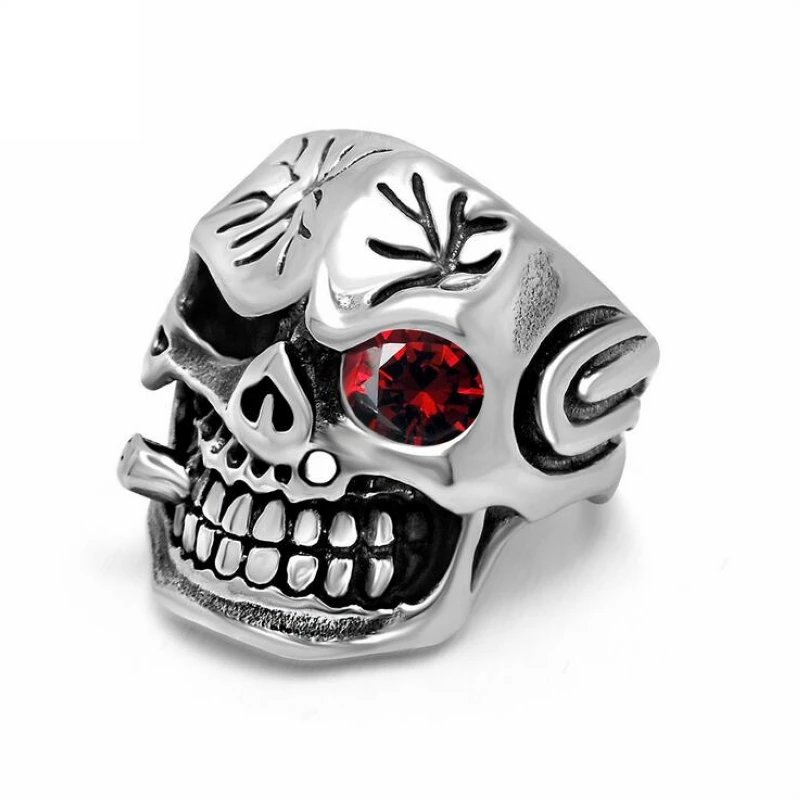 R0010-M Stainless Steel Men's Gothic Carving Skull Ring with red stone Biker Hiphop Rock Ring Jewelry For MEN
R0010-M Stainless Steel Men's Gothic Carving Skull Ring with red stone Biker Hiphop Rock Ring Jewelry For MEN