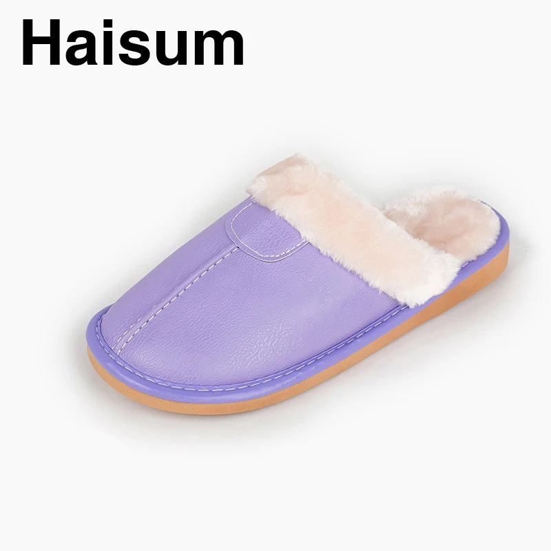 Ladies Slippers Winter Pu Leather Thick With Plush Home Indoor Non-slip Thermal Slippers 2018 New Hot Sale Haisum L-1800
Ladies Slippers Winter Pu Leather Thick With Plush Home Indoor Non-slip Thermal Slippers 2018 New Hot Sale Haisum L-1800