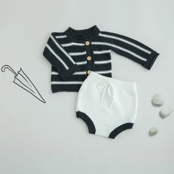 1515 Spring And Autumn 2019 Baby Knitted Suit Boys And Girls Sweaters + Underwear Trousers Shorts Striped Handsome Gentleman
1515 Spring And Autumn 2019 Baby Knitted Suit Boys And Girls Sweaters + Underwear Trousers Shorts Striped Handsome Gentleman