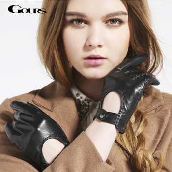 Gours Women's Winter Genuine Leather Gloves New Fashion Brand Ladies Black Unlined Driving Gloves Goatskin Mittens GSL010
Gours Women's Winter Genuine Leather Gloves New Fashion Brand Ladies Black Unlined Driving Gloves Goatskin Mittens GSL010
