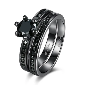 Rings Set Jewelry For Women RGP Black Gold color Jewelry Crystal Decoration Black/Purple/Green/Dark Blue 1 Set
Rings Set Jewelry For Women RGP Black Gold color Jewelry Crystal Decoration Black/Purple/Green/Dark Blue 1 Set