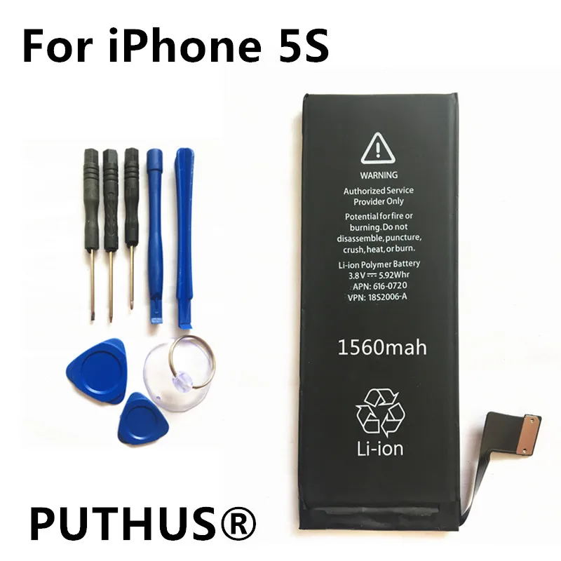 Original 1560mAh for iphone 5s battery 3.8V Li-ion Internal Battery Replacement for iPhone 5S IP5S Battery With Repair Tools
Original 1560mAh for iphone 5s battery 3.8V Li-ion Internal Battery Replacement for iPhone 5S IP5S Battery With Repair Tools