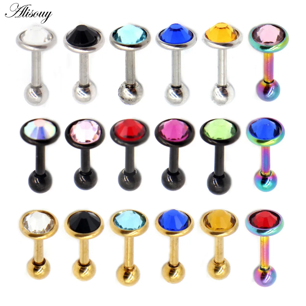 Alisouy 1pc Gem Crystal Stainless Steel Ear Piercing Lip Body Jewelry Helix Tragus Lobe Barbell Bar Earrings Ear Studs Piercing
Alisouy 1pc Gem Crystal Stainless Steel Ear Piercing Lip Body Jewelry Helix Tragus Lobe Barbell Bar Earrings Ear Studs Piercing