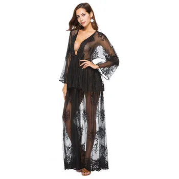 Summer Beach Dress Thin Mesh See Through Transparent Black White Women Casual Vacation Long Dress Sexy Ladies Lace Dresses
Summer Beach Dress Thin Mesh See Through Transparent Black White Women Casual Vacation Long Dress Sexy Ladies Lace Dresses