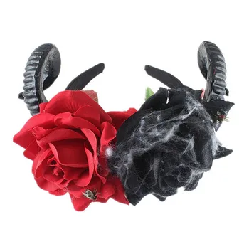 Demon Sheep Horn Rose Flower Headband Gothic Kawaii Skull Horror Halloween Party Cosplay Hair Accessories Retro
Demon Sheep Horn Rose Flower Headband Gothic Kawaii Skull Horror Halloween Party Cosplay Hair Accessories Retro