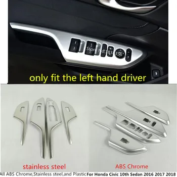 Car door Window glass panel Armrest Lift Switch Button trim frame 4pcs/set For Honda Civic 10th Sedan 2016 2017 2018 2019
Car door Window glass panel Armrest Lift Switch Button trim frame 4pcs/set For Honda Civic 10th Sedan 2016 2017 2018 2019