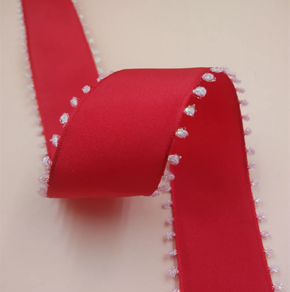38mm X 25yards Wired Red Ribbon with White Picot Edged. Gift Bow,Wedding,Cake Wrap,Tree Decoration,Wreath N1003
38mm X 25yards Wired Red Ribbon with White Picot Edged. Gift Bow,Wedding,Cake Wrap,Tree Decoration,Wreath N1003