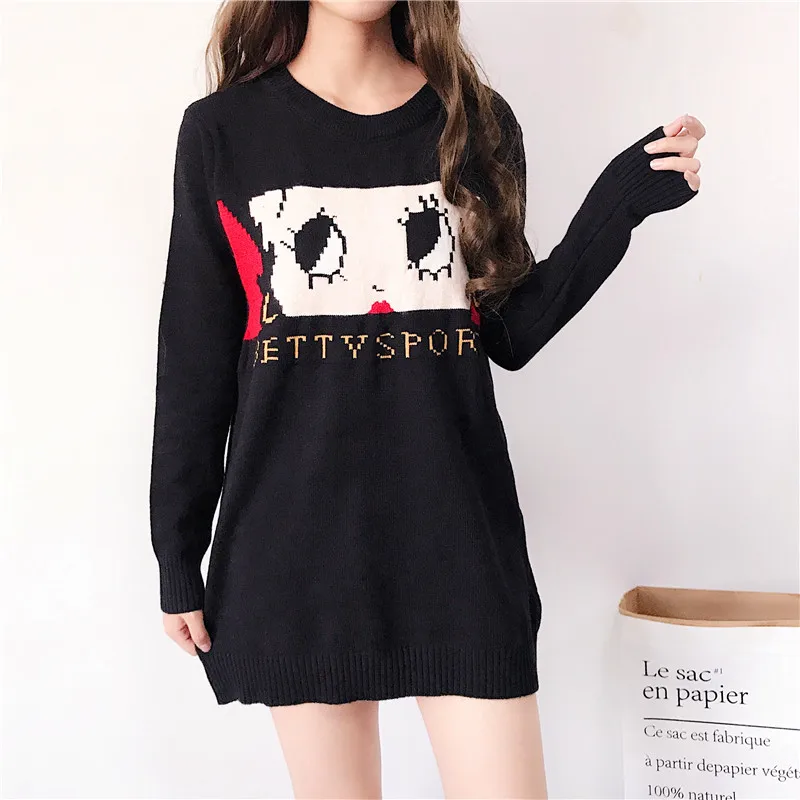 2019 Autumn Women Preppy Style Sweater Letter Embroidery Knitwear Korea Fashion Sister Girls Sweet Round Collar Pullovers | Женская