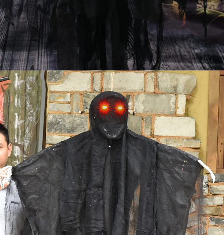 Halloween props bar haunted house secret room trick props party supplies voice control big hanging ghost