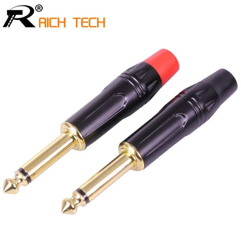 10pcs Luxury Smooth Black Audio Plug Connector 6.35mm Jack Mono Assembly Microphone Connector Black & Red in 1pair
10pcs Luxury Smooth Black Audio Plug Connector 6.35mm Jack Mono Assembly Microphone Connector Black & Red in 1pair