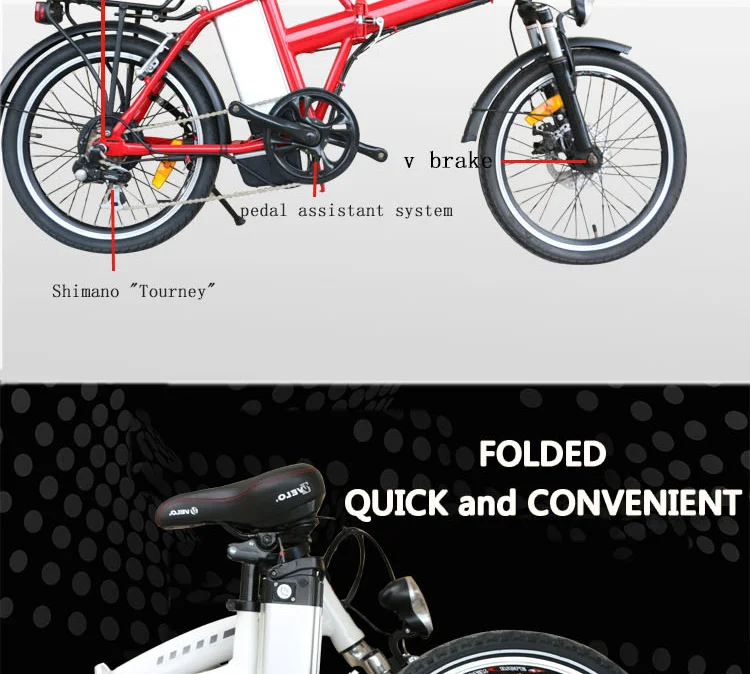 Discount JS New Electric Bike 20" 36V10AH Lithium battery E bike 36V250W Rear Hub Motor Folding Electric bicycle 6 Speed velo electrique 3