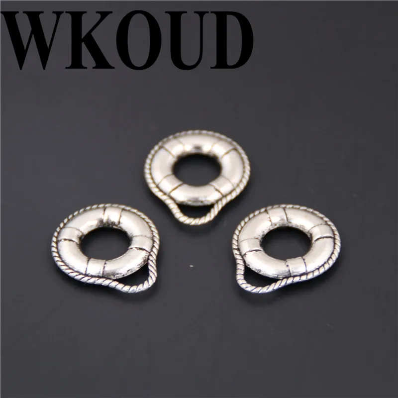 10pcs Silver color alloy sea life charm lifebuoy necklace earrings bracelet diy pendant accessories | Украшения и аксессуары