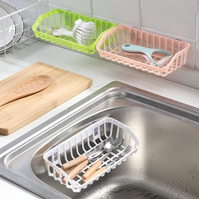 1Pcs Plastic Sink Shelf Kitchen Sponge Holder Rack Drain Basket Home Bathroom Wash Cleaning Storage Gadgets Double Suction Cups
1Pcs Plastic Sink Shelf Kitchen Sponge Holder Rack Drain Basket Home Bathroom Wash Cleaning Storage Gadgets Double Suction Cups