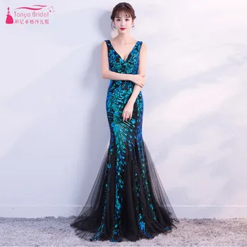 TANYA BRIDAL Long Mermaid Bridasmaid Dresses Sequined V Neck Sleeveless Vintage Formal Lady Evening Gown JQ379
TANYA BRIDAL Long Mermaid Bridasmaid Dresses Sequined V Neck Sleeveless Vintage Formal Lady Evening Gown JQ379