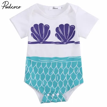 Newborn Baby Rompers Cartoon Mermaid Baby Jumpsuit Cotton Short Sleeve Summer Children Clothing Romper Bebe Baby Girl Clothes
Newborn Baby Rompers Cartoon Mermaid Baby Jumpsuit Cotton Short Sleeve Summer Children Clothing Romper Bebe Baby Girl Clothes