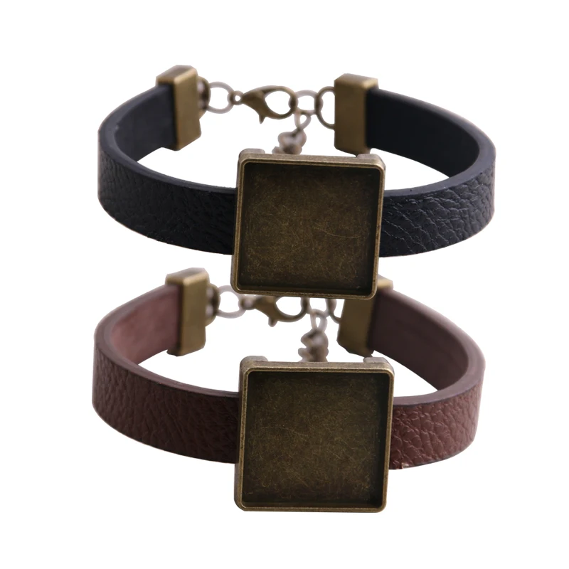5pcs two color square cabochon bracelet base settings 20mm dia blank bracelets bangle bezels diy jewelry accessories D6444
5pcs two color square cabochon bracelet base settings 20mm dia blank bracelets bangle bezels diy jewelry accessories D6444