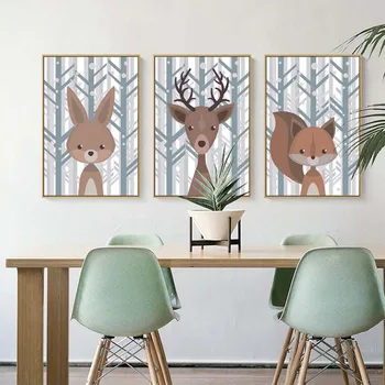 Nordic Art Canvas Poster Painting Cartoon Animal Wall Picture Print Children Baby Room Decoration Winter snowy animals FOX
Nordic Art Canvas Poster Painting Cartoon Animal Wall Picture Print Children Baby Room Decoration Winter snowy animals FOX