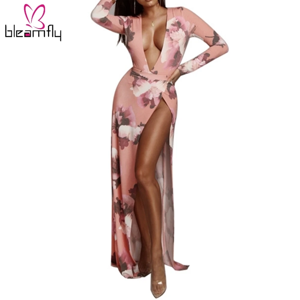 Summer Two Piece Set Women Sexy Deep V Neck Full Sleeve Boho Printed Bodysuit Long Skirt Set Elegant Club Party 2 Piece Outfits
Summer Two Piece Set Women Sexy Deep V Neck Full Sleeve Boho Printed Bodysuit Long Skirt Set Elegant Club Party 2 Piece Outfits