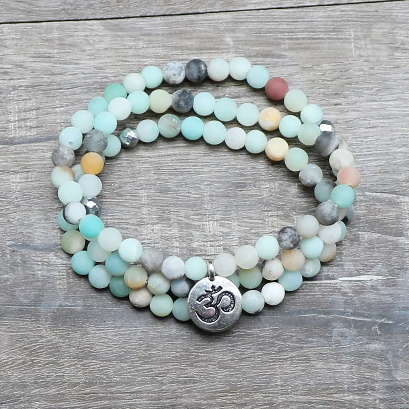 Unisex New Ohm Buddha Pendant 6mm Nature Matte Amazonite Stone Buddhist 108 Prayer Rosary Mala Wrap Bracelet
Unisex New Ohm Buddha Pendant 6mm Nature Matte Amazonite Stone Buddhist 108 Prayer Rosary Mala Wrap Bracelet