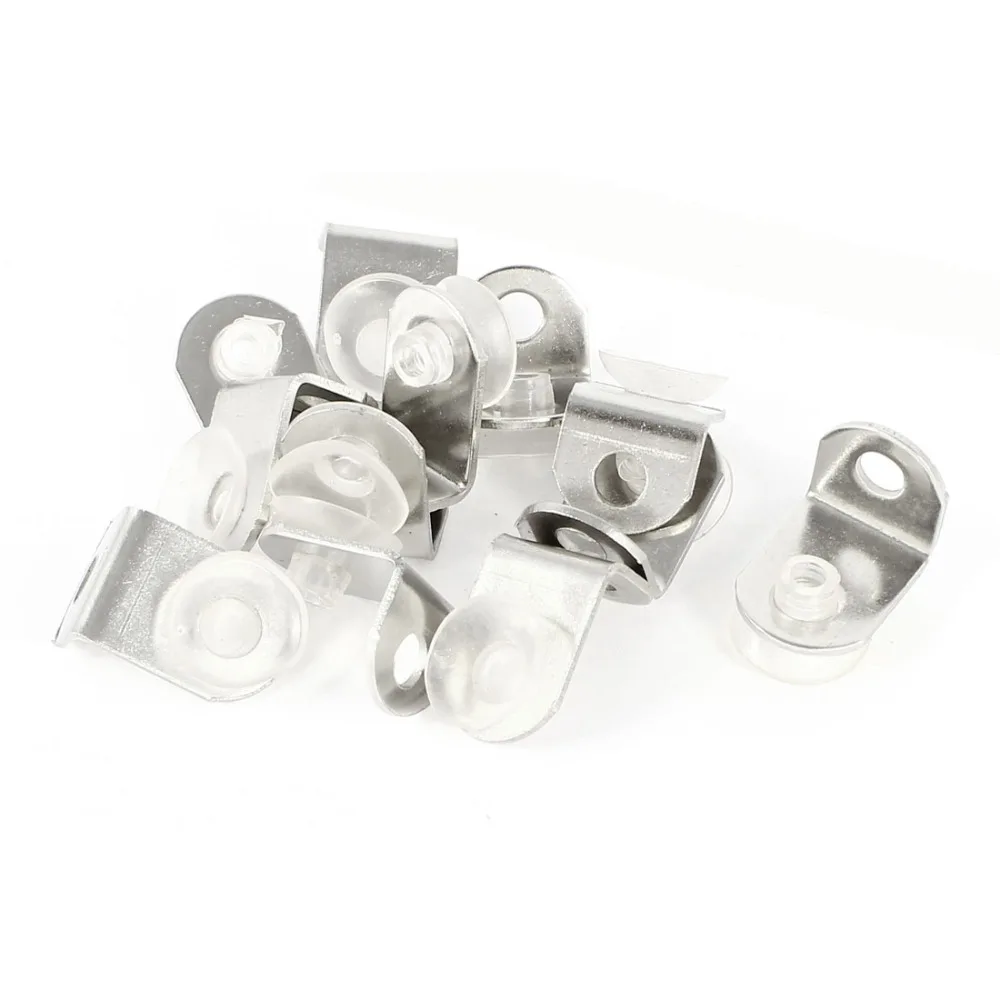 12 Pcs Glass Fixing Clip Shelf Mounting Holder Angle Support Plates Bracket with Suction Cup Silver Tone Install Screw Dia 0.5cm
12 Pcs Glass Fixing Clip Shelf Mounting Holder Angle Support Plates Bracket with Suction Cup Silver Tone Install Screw Dia 0.5cm