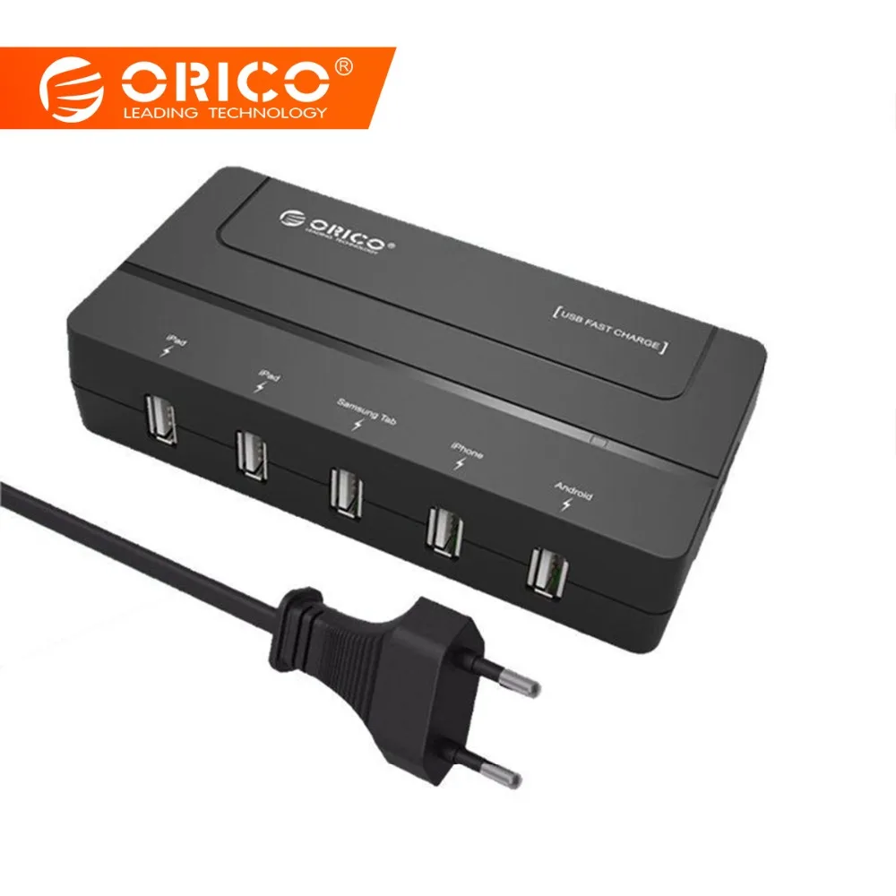 ORICO 5 Ports Micro Desktop USB Fast Charger 5V 6A Max 30W for iPhone 6s / 7 / 6 plus iPad Android Samsung Tab Galaxy S6 Black
ORICO 5 Ports Micro Desktop USB Fast Charger 5V 6A Max 30W for iPhone 6s / 7 / 6 plus iPad Android Samsung Tab Galaxy S6 Black