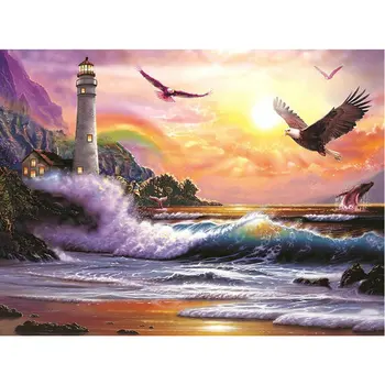 DIY Diamond Painting Cross Stitch Mosaic Kit full Square Diamond Embroidery Seaside lighthouse eagle rhinestone Art Painting
DIY Diamond Painting Cross Stitch Mosaic Kit full Square Diamond Embroidery Seaside lighthouse eagle rhinestone Art Painting