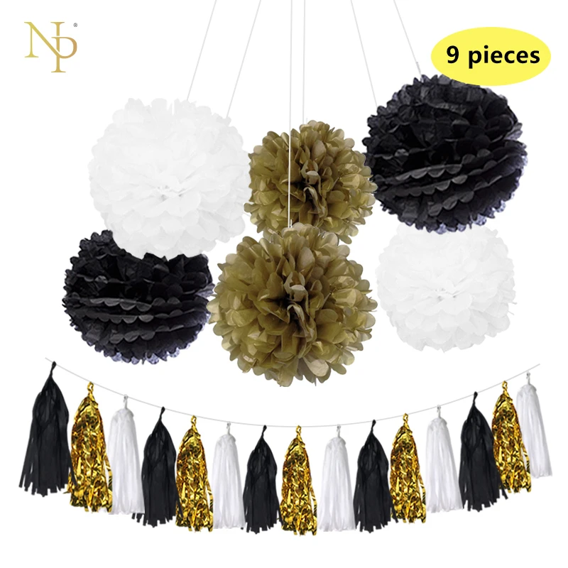 Nicro9 Pcs/Lot Mixed Gold Wihte Black Paper Flowers Paper Tassel Garland DIY Gender Reveal Party Decorative supplies.
Nicro9 Pcs/Lot Mixed Gold Wihte Black Paper Flowers Paper Tassel Garland DIY Gender Reveal Party Decorative supplies.