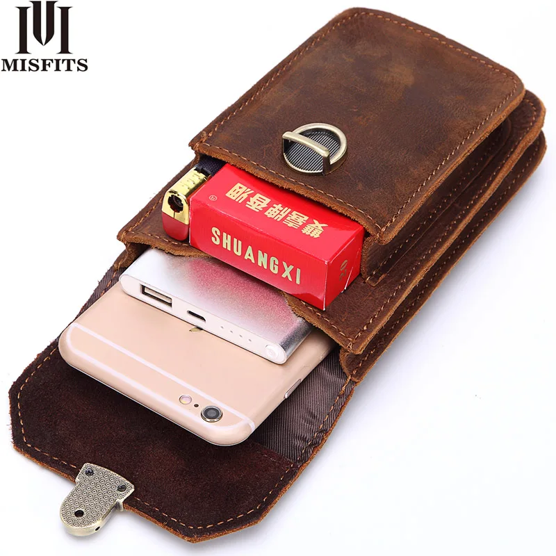MISFITS Crazy Horse Genuine Leather Waist Packs Men Casual Small Fanny Pack Belt Loops Hip Bum Bag Waist Bag Phone Pouch Purses
MISFITS Crazy Horse Genuine Leather Waist Packs Men Casual Small Fanny Pack Belt Loops Hip Bum Bag Waist Bag Phone Pouch Purses