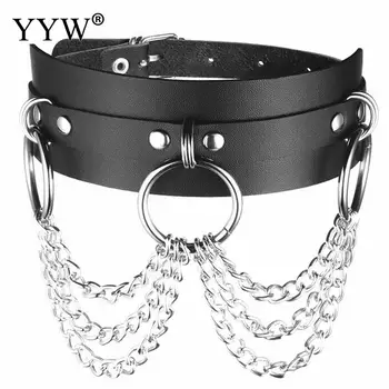 YYW Punk Choker Necklace Collares De Moda 2019 Sexy Leather Collar Women O Round Chain Chocker Bondage Gothic Necklace Jewelry
YYW Punk Choker Necklace Collares De Moda 2019 Sexy Leather Collar Women O Round Chain Chocker Bondage Gothic Necklace Jewelry