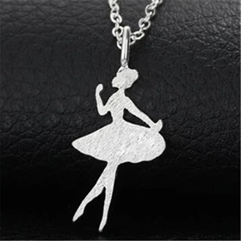 Fashion Personality 925 Sterling Silver Jewelry Allergy Wire Drawing Beautiful Ballet Girl Pendant Necklace dz155
Fashion Personality 925 Sterling Silver Jewelry Allergy Wire Drawing Beautiful Ballet Girl Pendant Necklace dz155