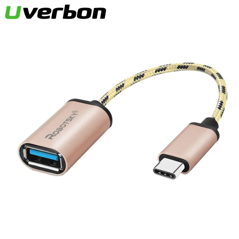 Uverbon Type C to USB Cable for 3.0 OTG Adapter USB3.0 Type-C Data Cable Connector USB C for Huawei P9 Xiaomi 4C 5 Samsung S8
Uverbon Type C to USB Cable for 3.0 OTG Adapter USB3.0 Type-C Data Cable Connector USB C for Huawei P9 Xiaomi 4C 5 Samsung S8
